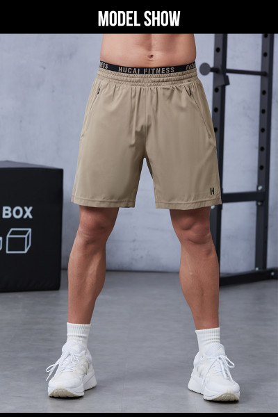 Custom Logo Elastic Waistband 2 in 1 Training Shorts For Men|Hucai Activewear Manufacturer