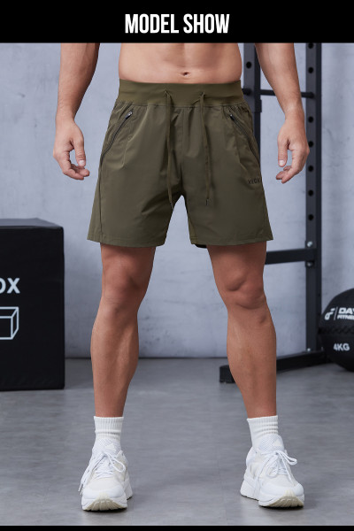 Premium Activewear Artful Structural Design Drawstring Gym Shorts|Hucai Activewear Manufacturer