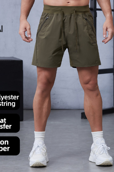 Premium Activewear Artful Structural Design Drawstring Gym Shorts|Hucai Activewear Manufacturer