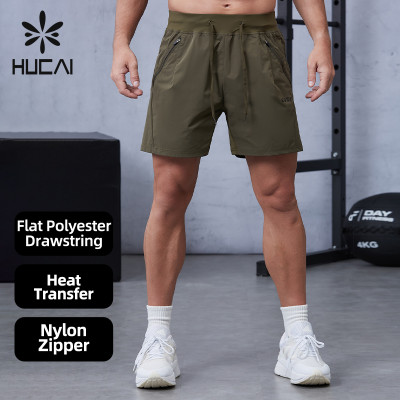 Premium Activewear Artful Structural Design Drawstring Gym Shorts|Hucai Activewear Manufacturer
