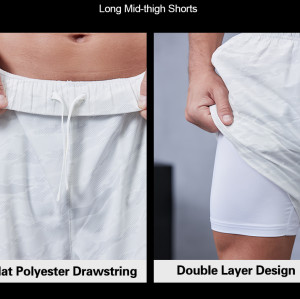 Quick-Dry 5-Inch Training Shorts With Lnner Compression Layer|Hucai Activewear Manufacturer