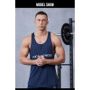 Custom Silver Heat Transfer Logo Athletic Fitness Tank Top |Hucai Activewear Manufacturer