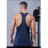 Custom Silver Heat Transfer Logo Athletic Fitness Tank Top |Hucai Activewear Manufacturer
