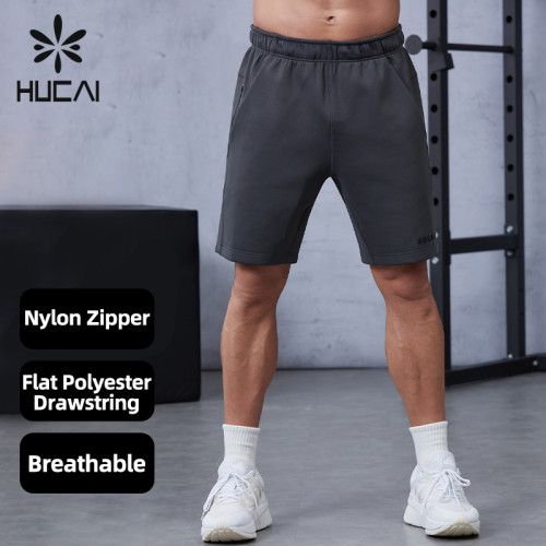 Premium 3D Silicon Logo Training Shorts with Elastic Waistband|Hucai Activewear Manufacturer