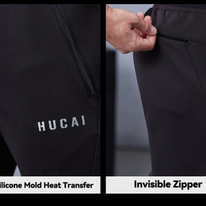 Custom Premium Drawstring Thermal Gym Pants with Zipper Pockets|Hucai Activewear Manufacturer