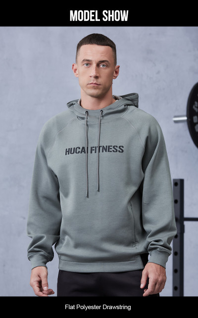 Custom Men's Pullover Fitness Hoodie Fleece Wool Air Layer Cotton |Hucai Activewear Manufacturer