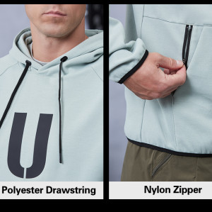 Custom Men's Pullover Fitness Hoodie with Zipper Pockets|Hucai Activewear Manufacturer