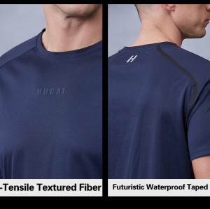 Mens Fitness Tee Quick-Dry Performance with Brand Logo Printing |Hucai Activewear Manufacturer