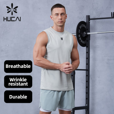 Custom Sleeveless Workout Shirt with Moisture-Wicking Fabric |Hucai Activewear Manufacturer