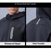 Custom 3D Silicone logo Waterproof Zipper Gym Sports Jacket |Hucai Activewear Manufacturer