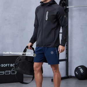 Custom 3D Silicone logo Waterproof Zipper Gym Sports Jacket |Hucai Activewear Manufacturer