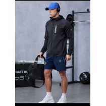 Custom 3D Silicone logo Waterproof Zipper Gym Sports Jacket |Hucai Activewear Manufacturer