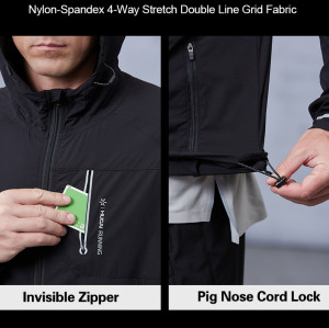 Custom Reflective logo Lightweight Men Workout Running Jacket |Hucai Activewear Manufacturer