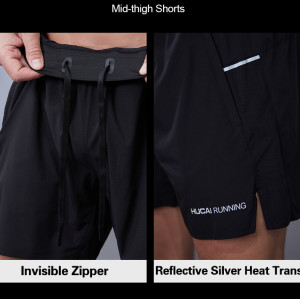 Custom Reflective logo Lightweight Laser Drawstring Running Shorts |Hucai Activewear Manufacturer