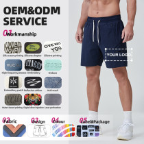 Custom Premium Waterproof Zipper 2 in 1 Mens Running Shorts |Hucai Activewear Manufacturer