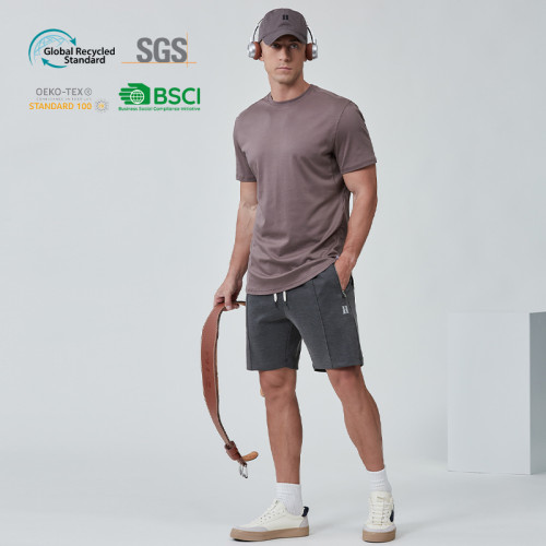 Custom Zipper Pocket Soft Modal Spandex Mens Workout Shorts |Hucai Activewear Manufacturer