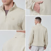 Custom High Quality Men Sports Sweatshirt 1/4 Pullover Quarter-zip  |Hucai Activewear Manufacturer