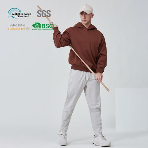 Custom High Quality Men Sports Hoodie Metal Label Tear-away Label |Hucai Activewear Manufacturer