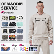 Custom Men Crew Neck Sweatshirt Cotton Polyester Spandex Regular Fit |Hucai Activewear Manufacturer