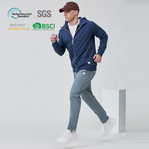 Custom Men Sports Jacket Metal Zipper Soft Lightweight Regular Fit |Hucai Activewear Manufacturer