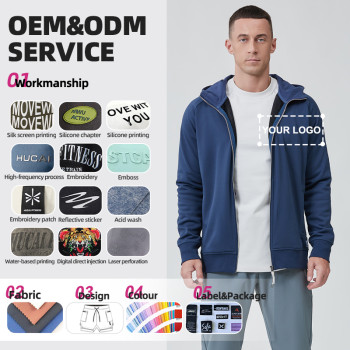 Custom Men Sports Jacket Metal Zipper Soft Lightweight Regular Fit |Hucai Activewear Manufacturer