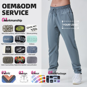 Custom Mens Athletic Pants Quick-dry Recycled Polyester|Hucai Activewear Manufacturer