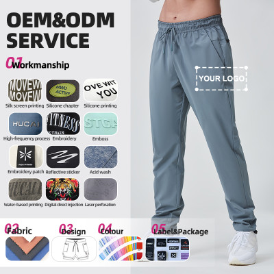 Custom Mens Athletic Pants Quick-dry Recycled Polyester|Hucai Activewear Manufacturer