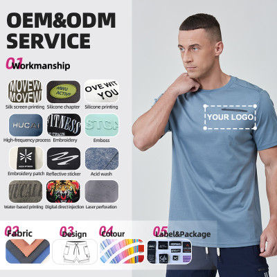 Custom Men Gym T Shirts Cooling 60s Combed Pure Australian Cotton|Hucai Activewear Manufacturer