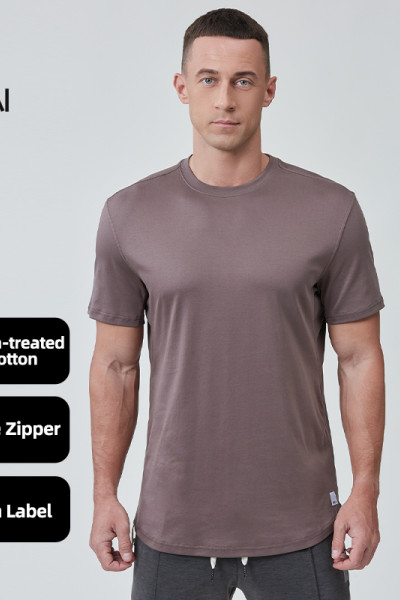 Custom Men Gym T Shirts Premium Cooling Ammonia-treated Soft Cotton|Hucai Activewear Manufacturer