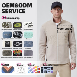 Custom Men Golf Jackets Spandex Quilted Cotton Air Layer |Hucai Activewear Manufacturer