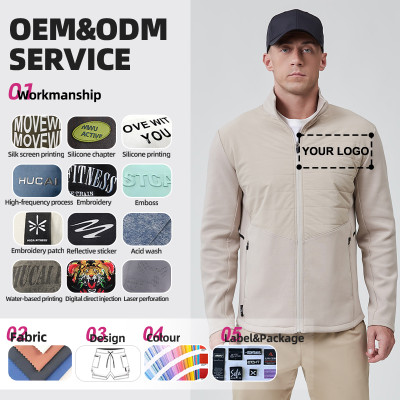 Custom Men Golf Jackets Spandex Quilted Cotton Air Layer |Hucai Activewear Manufacturer