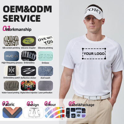 Custom Golf T Shirts Lightweight 100s Yacool Cotton Nylon |Hucai Activewear Manufacturer
