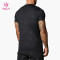 Custom Men's Muscle Fit Training T-Shirt Camo Print Reflective Logo |HUCAI Activewear Manufacturer
