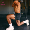 Custom Men's Training Shorts with Split Hem and Zipper Pockets