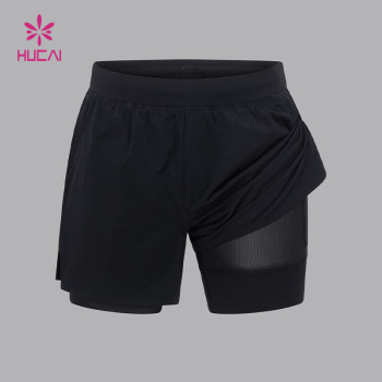 Custom 2-in-1 Men's Training Shorts with Inner Phone Pocket
