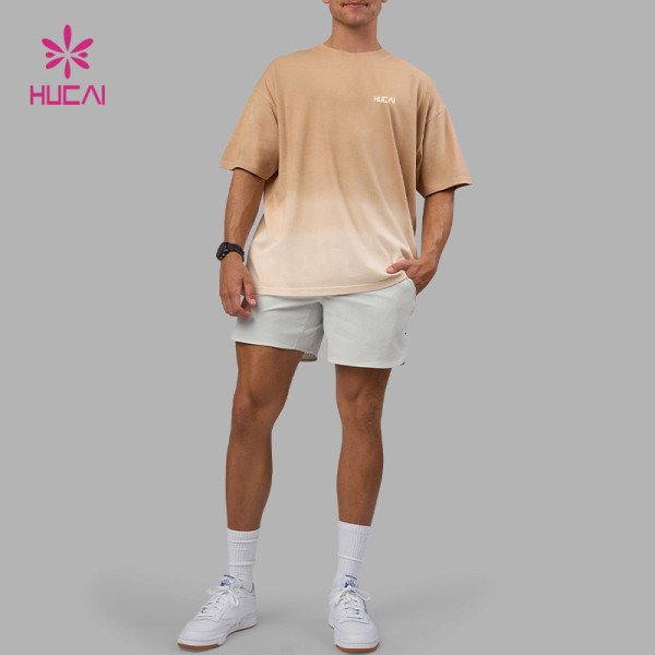 Custom Oversized Men's Gradient T-Shirt for Lifestyle and Gym Wear