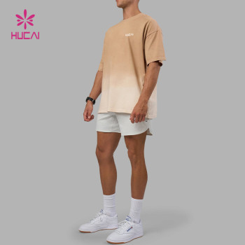 Custom Oversized Men's Gradient T-Shirt for Lifestyle and Gym Wear