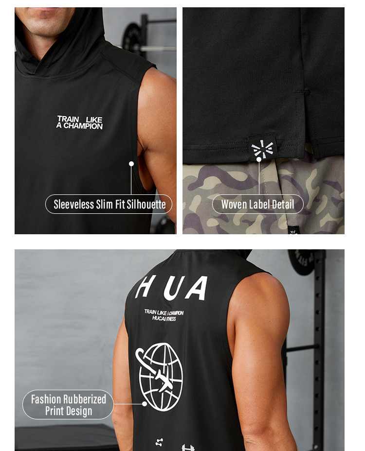Fitness sleeveless training hoodie manufacturer