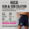 Custom Men's Nylon Stretch Training Shorts | Elastic Waistband Gym Shorts Manufacturer