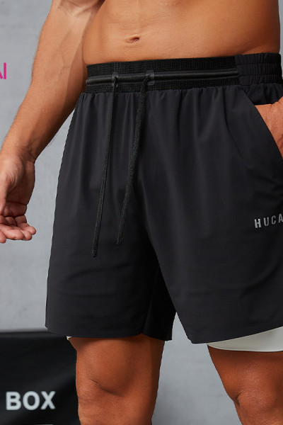 Custom Men's Dual-Layer Training Shorts | Seamless Bonded Hem Sportswear Manufacturer