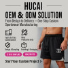 Custom Men's Dual-Layer Training Shorts | Seamless Bonded Hem Sportswear Manufacturer