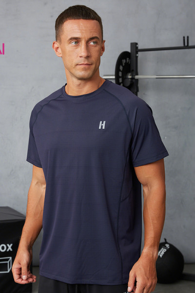 Custom Men's Laser Perforated Performance T-Shirt | Cooling Nylon Spandex Gym Top Manufacturer