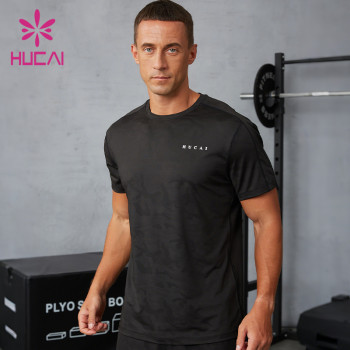 Custom Men's Camouflage Jacquard T-Shirt | Breathable Slim Fit Gym Top Manufacturer Custom Men's Camouflage Jacquard T-Shirt | Breathable Slim Fit Gym Top Manufacturer