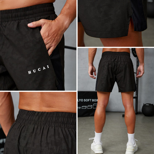 Custom Men's Camo Embossed Training Shorts | Lightweight Gym Shorts Manufacturer
