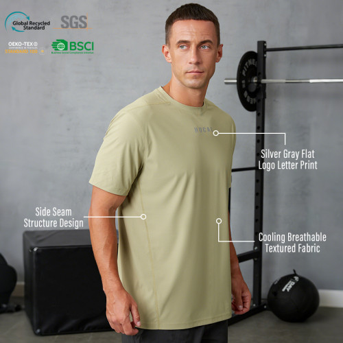 Custom Men's Lightweight Cooling Training T-Shirt | Breathable Activewear Manufacturer