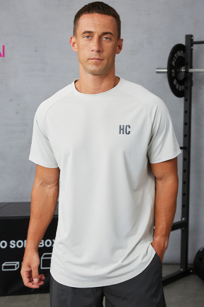 Custom Men's Breathable Textured Training T-Shirt | Lightweight Activewear Manufacturer