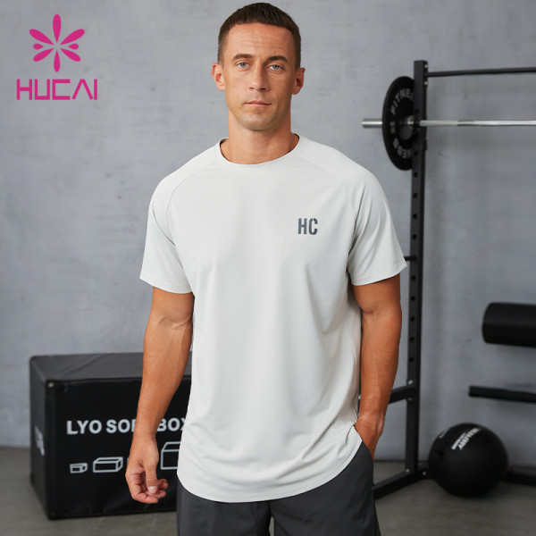 Custom Men's Breathable Textured Training T-Shirt | Lightweight Activewear Manufacturer