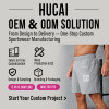 Custom Men's Gray Camo 4-Way Stretch Training Shorts | Performance Activewear Manufacturer