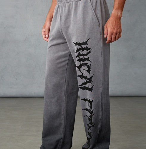 Custom Men’s Vintage Snow Wash Jogger Pants for Sportswear Brands