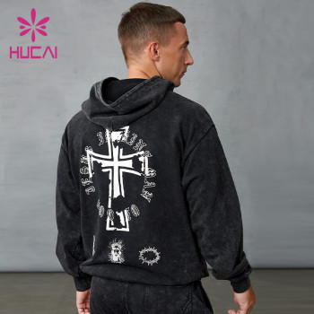 Custom Men's Vintage Snow Wash Hoodie Manufacturer